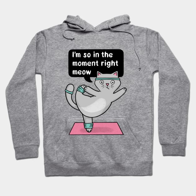 Yoga Cat - In the Moment Hoodie by Drawn to Cats